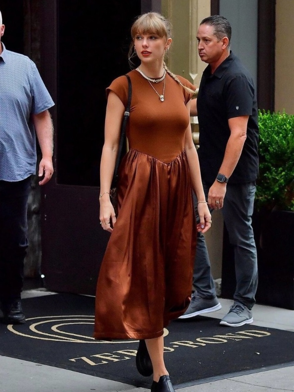 satin midi dress